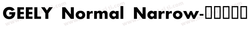 GEELY Normal Narrow字体转换